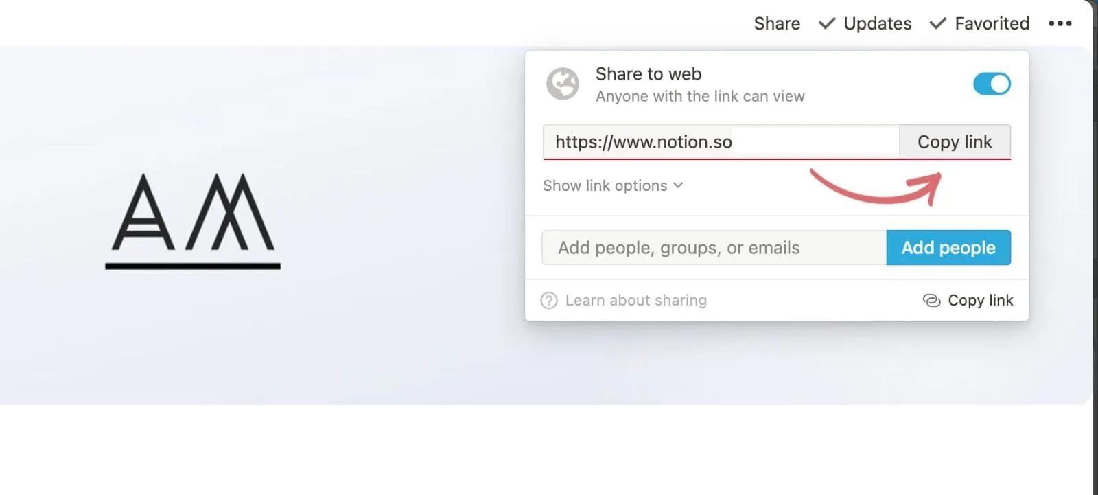 Resume in Notion is easy to share.